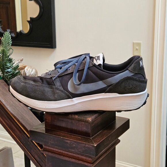 Nike Men's Waffle Debut Trainers, Black/Off Noir, Sz 13 - Picture 9 of 15